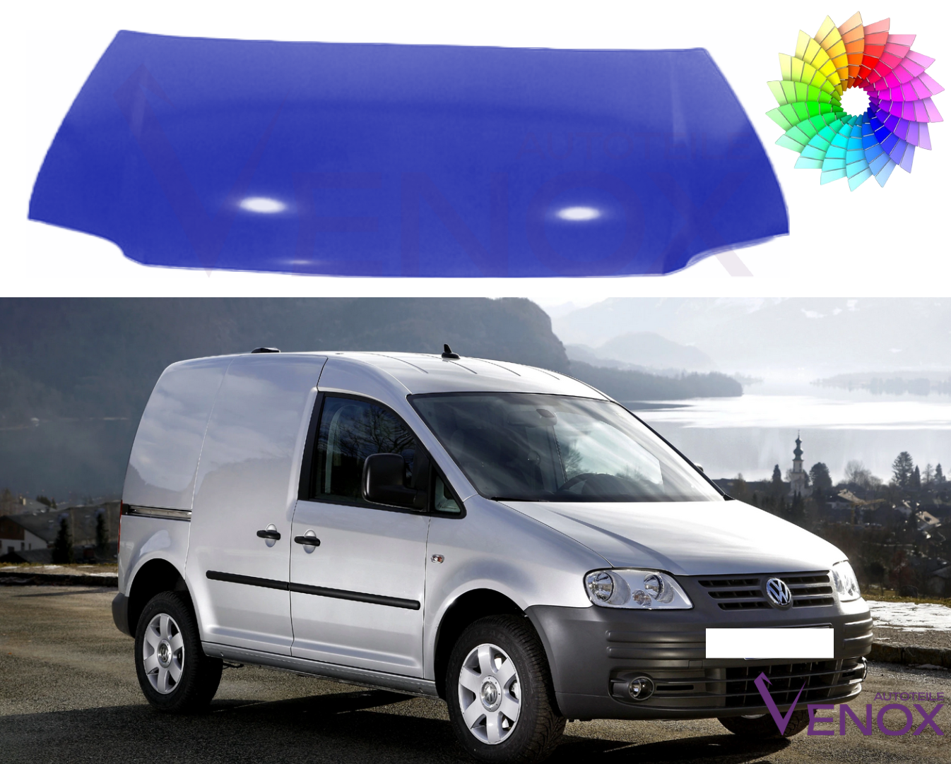 Kapota Vw Caddy 04-10 ľubovoľná farba – Obrázok 2