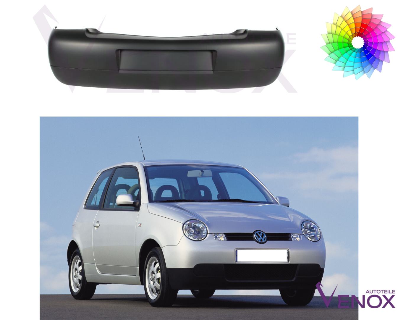 Zadný nárazník Vw Lupo 1998-2005 ľubovoľná farba – Obrázok 2