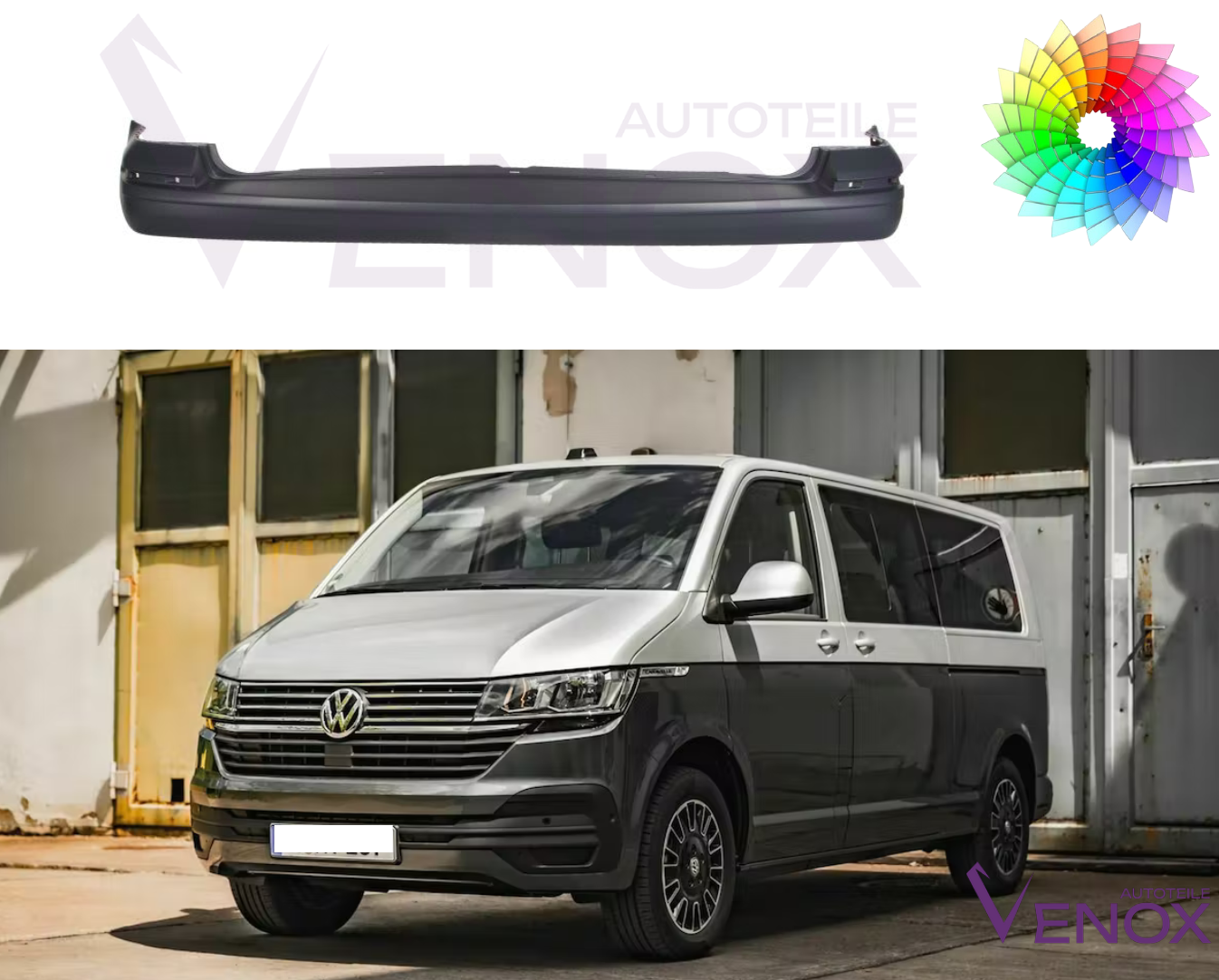 Zadný nárazník Vw T6 ľubovoľná farba – Obrázok 2