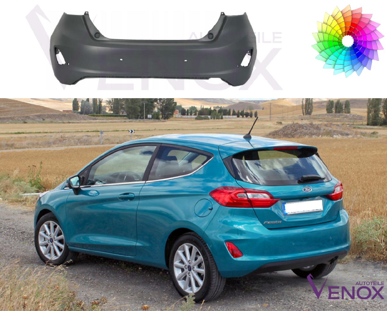 Zadný nárazník Ford Fiesta Mk 8 od 2016 4 PDC ľubovoľná farba – Obrázok 2