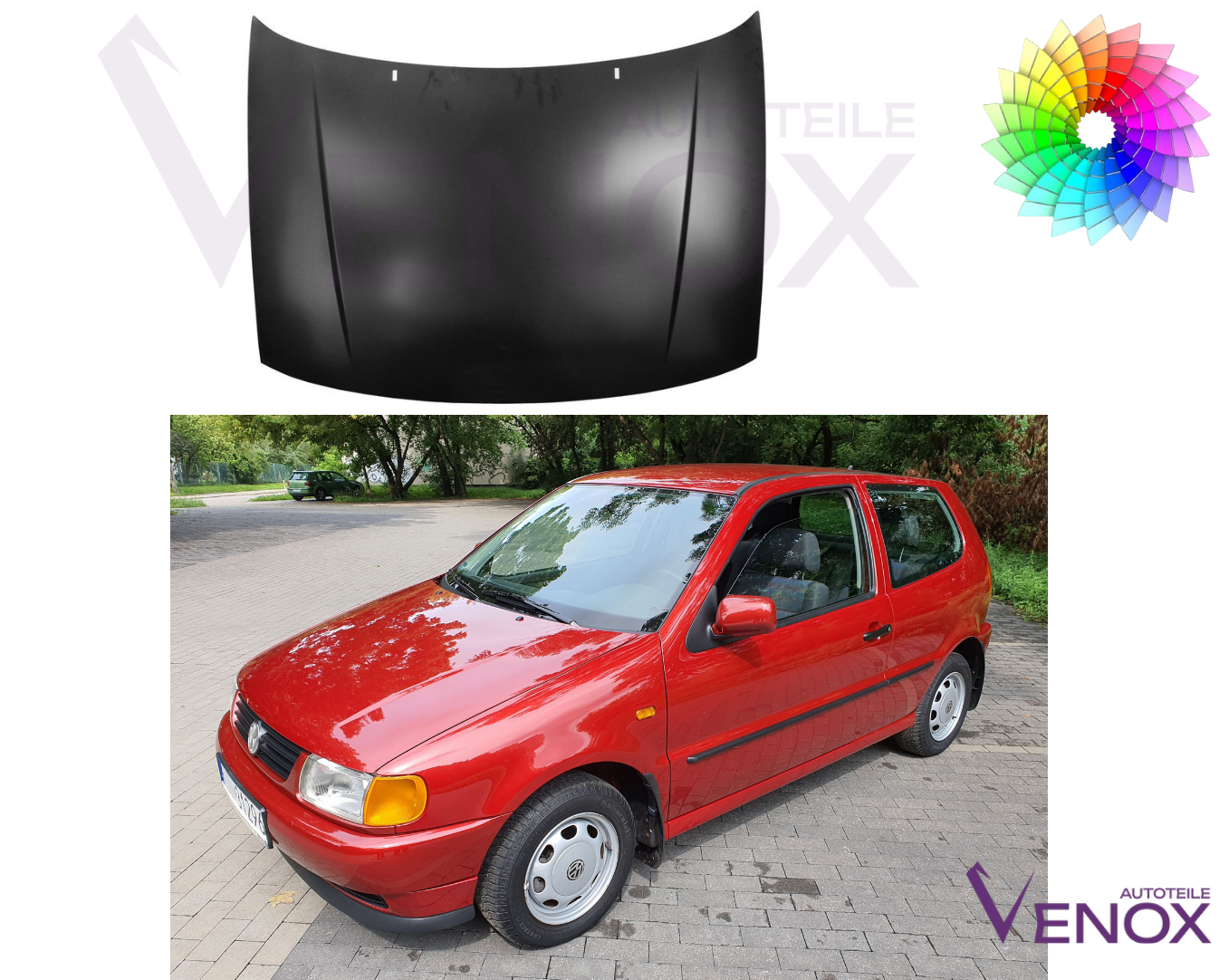 Kapota Vw Polo 6N1 1994-1999 ľubovoľná farba – Obrázok 2
