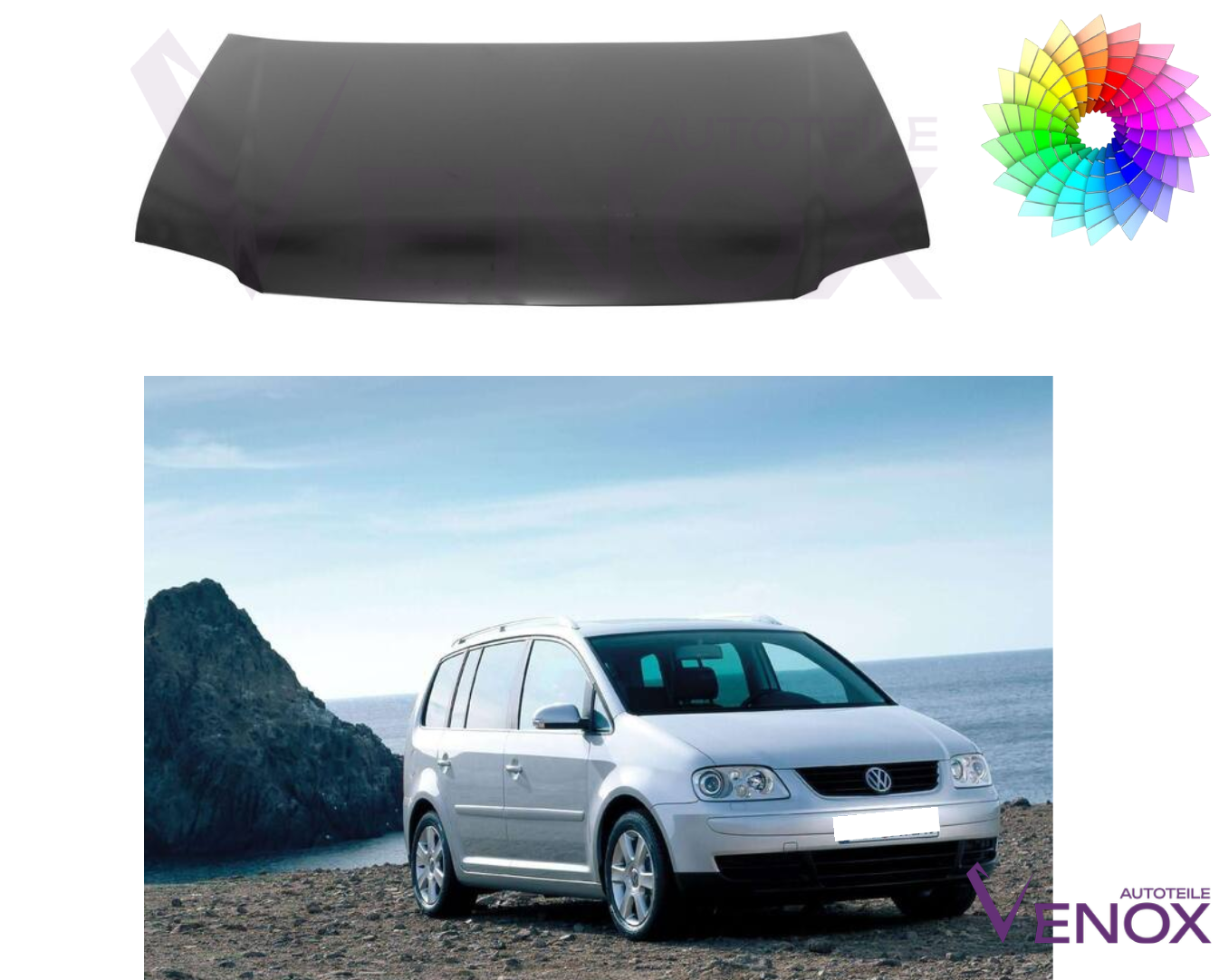 Kapota Vw Touran 1T 2003-2006 ľubovoľná farba – Obrázok 2