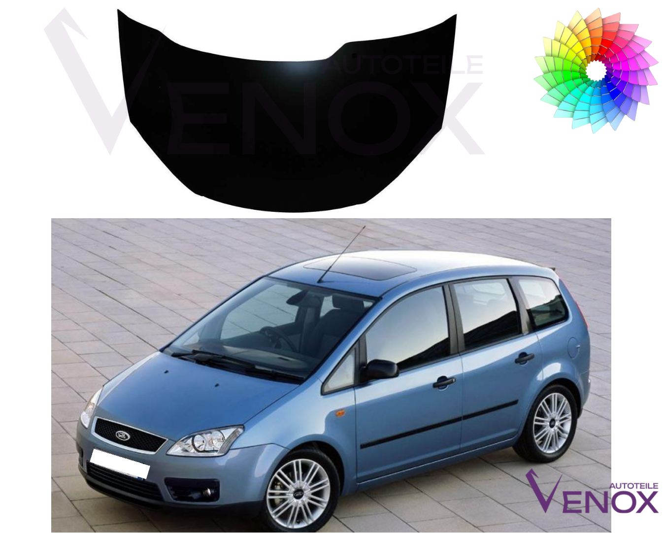 Kapota motora Ford C-Max 214 2007-2010 ľubovoľná farba – Obrázok 2
