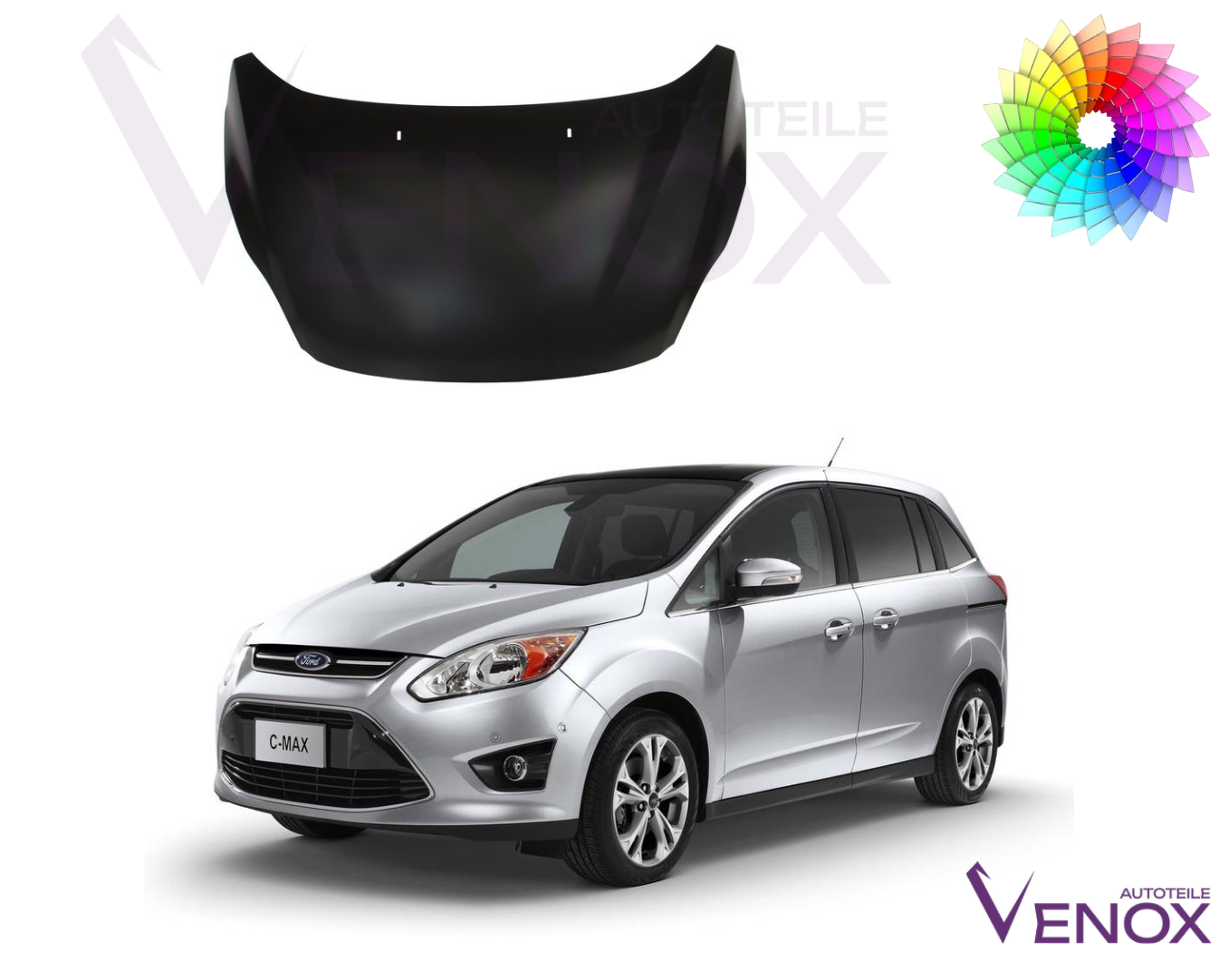 Kapota motora Ford C-Max 2010-2014 ľubovoľná farba – Obrázok 2
