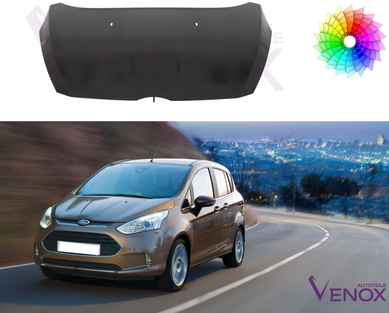Kapota Ford B-Max od 2012 ľubovoľná farba – Obrázok 2