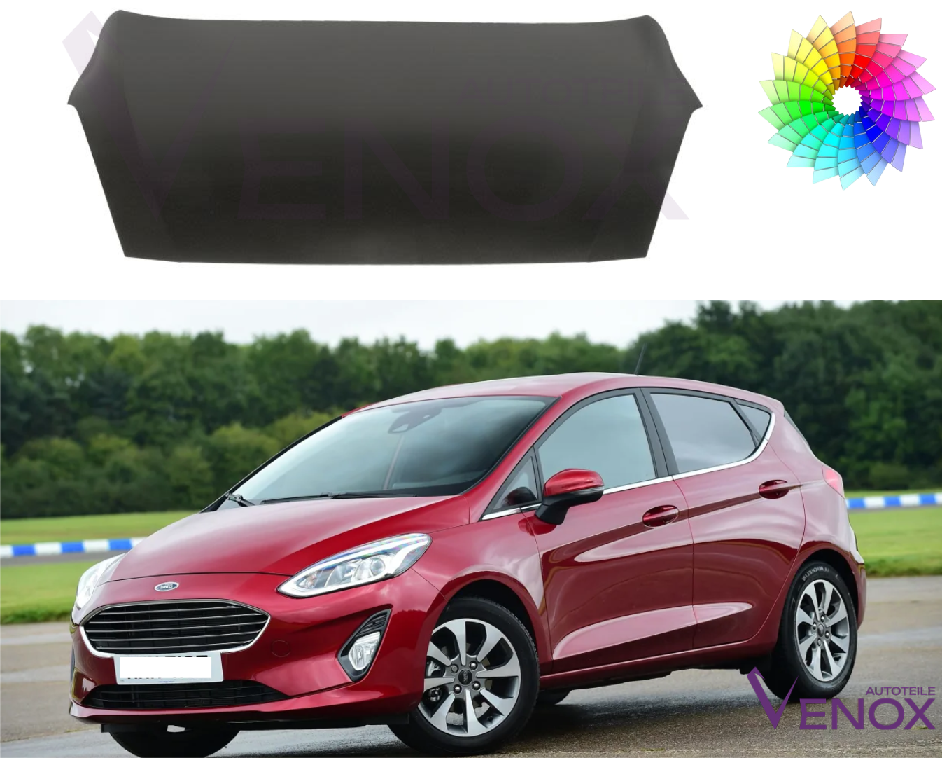 Kapota Ford Fiesta MK 8 od 2016 ľubovoľná farba – Obrázok 2