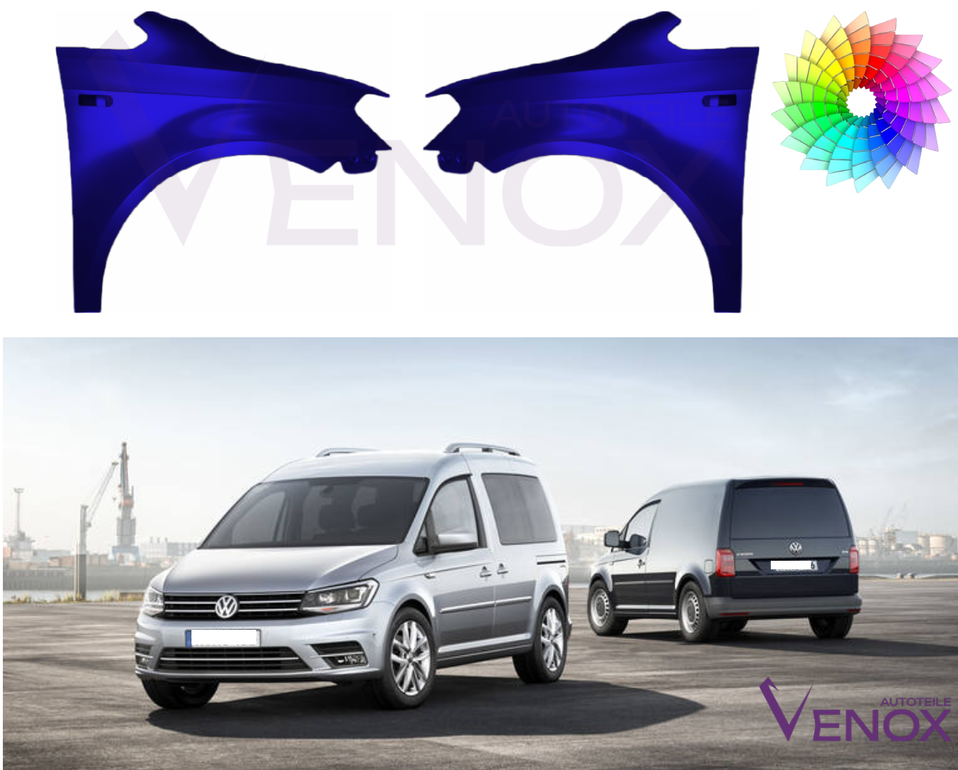 Volkswagen Caddy Pravý blatník od 2015 ľubovoľná farba – Obrázok 2