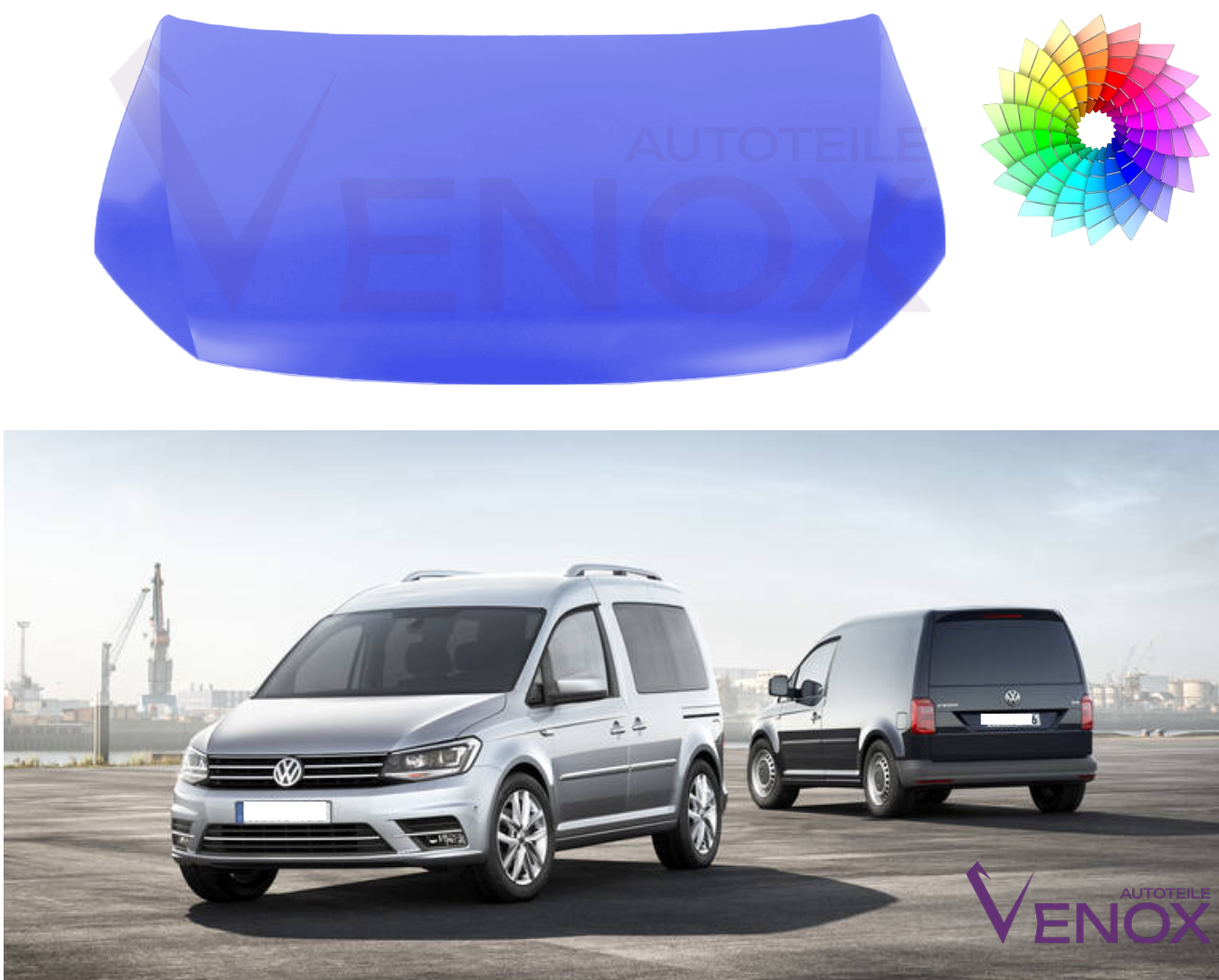 Kapota pre Vw Caddy od 2015 ľubovoľná farba – Obrázok 2