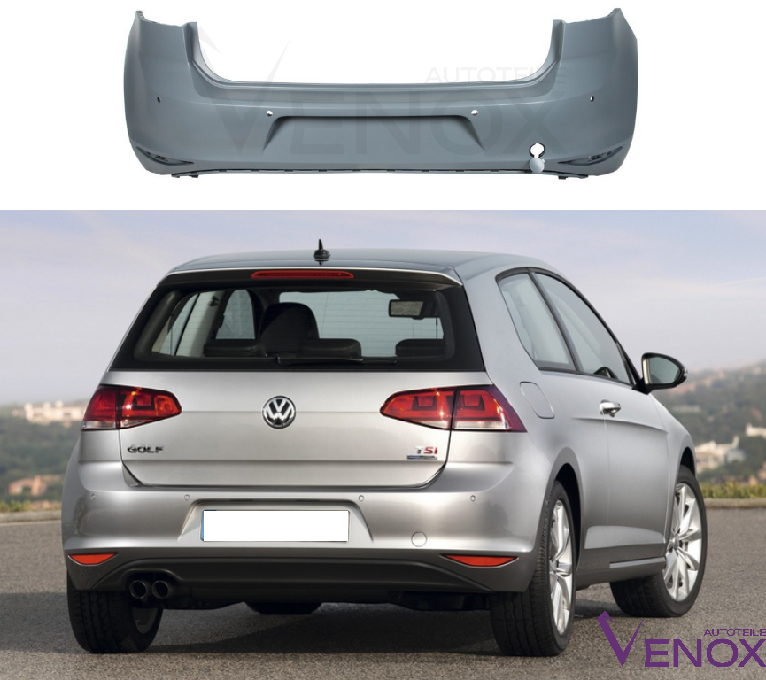 Zadný nárazník VW Golf 7 VII 2012-2017 PDC ľubovoľná farba – Obrázok 2