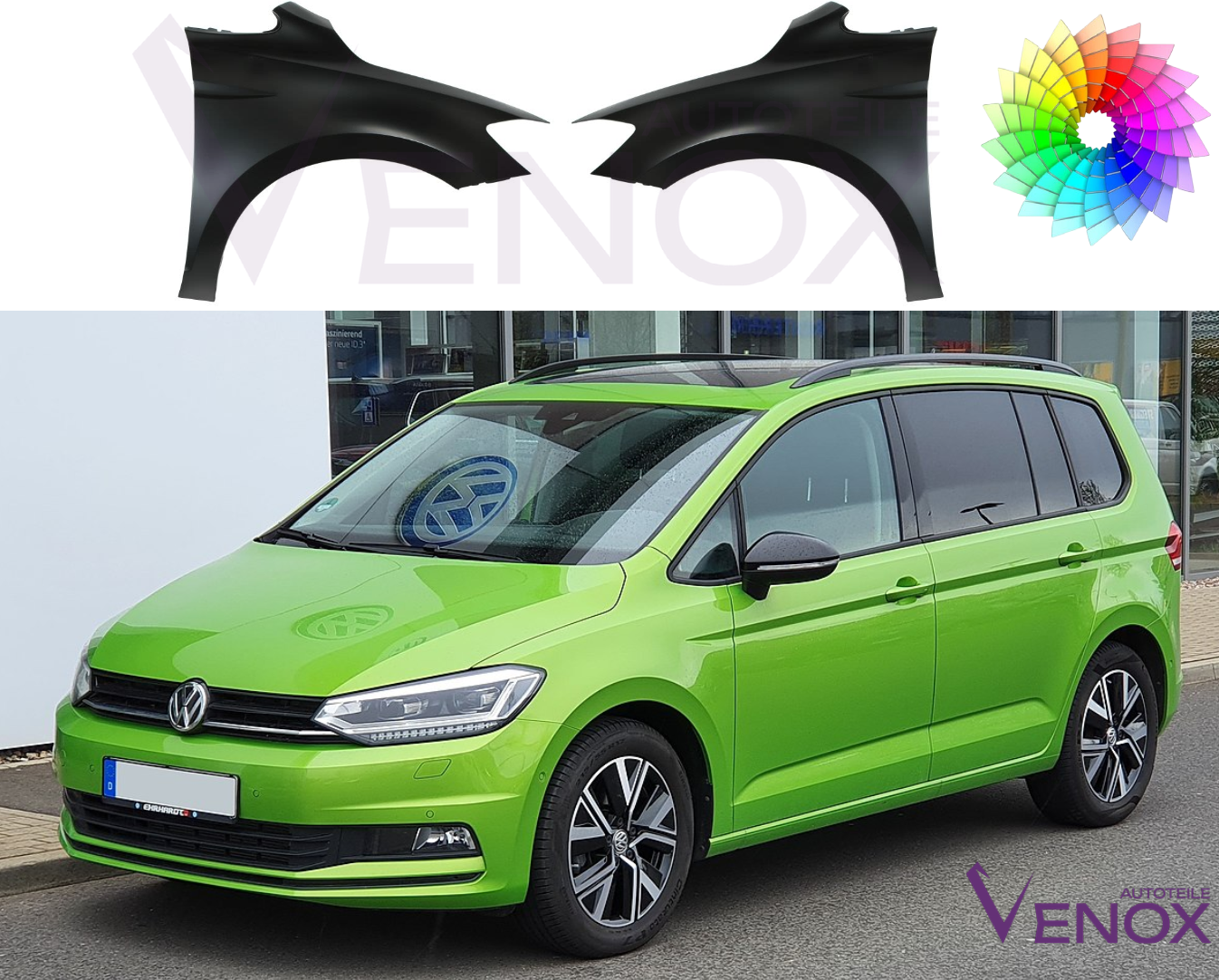 VW Touran 5T Pravý blatník od 2015 ľubovoľná farba – Obrázok 2