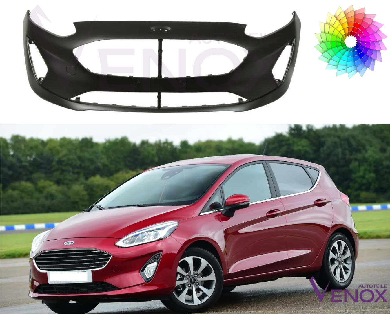 Predný nárazník Ford Fiesta od 2017 ľubovoľná farba – Obrázok 2