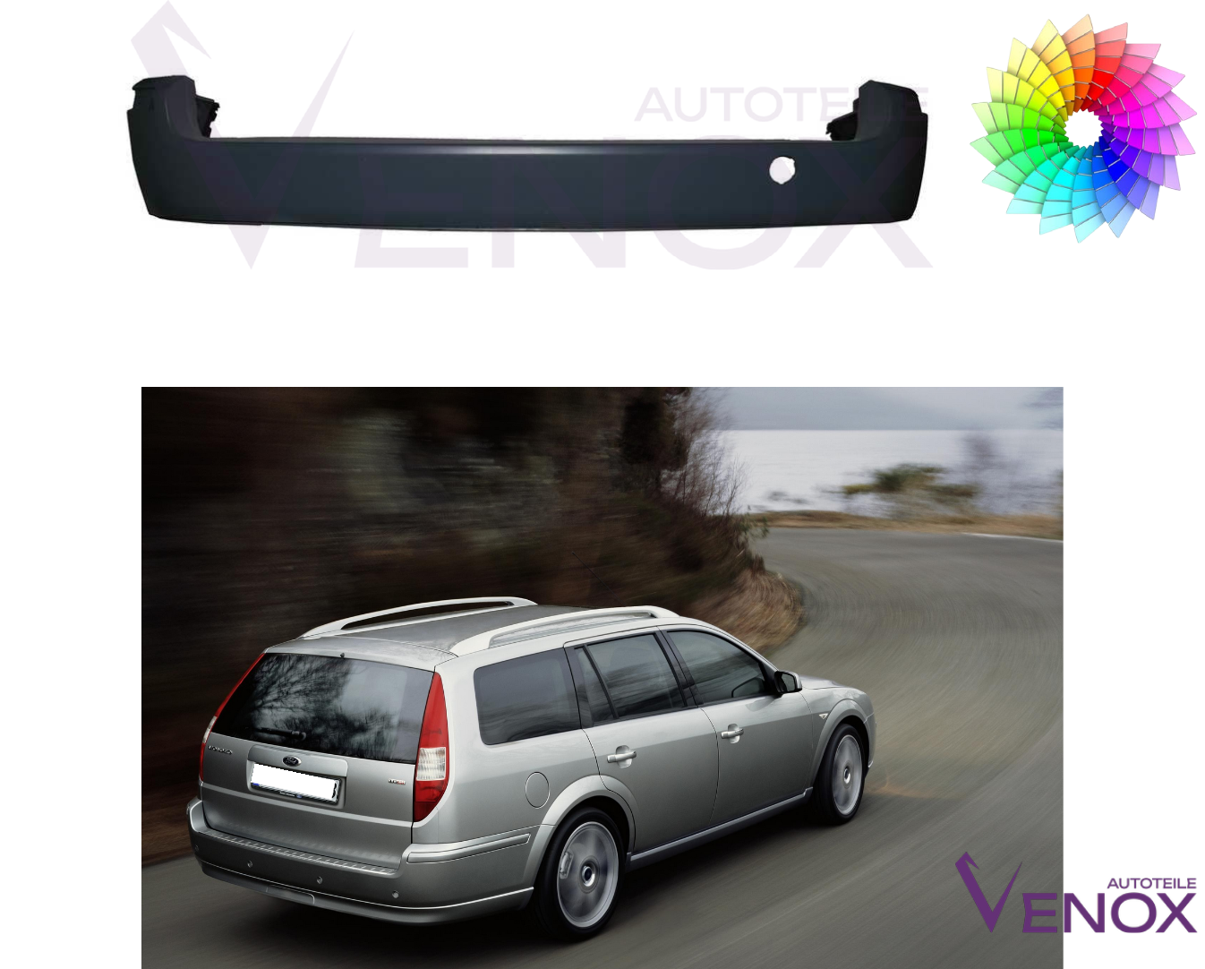 Predný nárazník Ford Mondeo MK3 Turnier 2000-2007 ľubovoľná farba – Obrázok 2