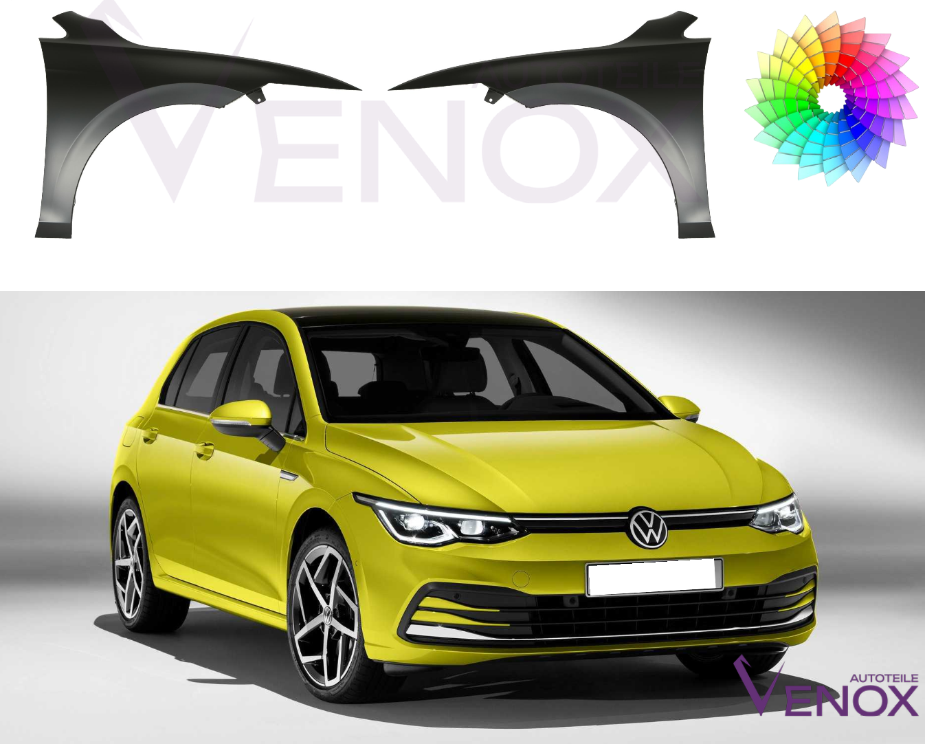 Ľavý blatník VW GOLF VIII od 2019 ľubovoľná farba – Obrázok 2