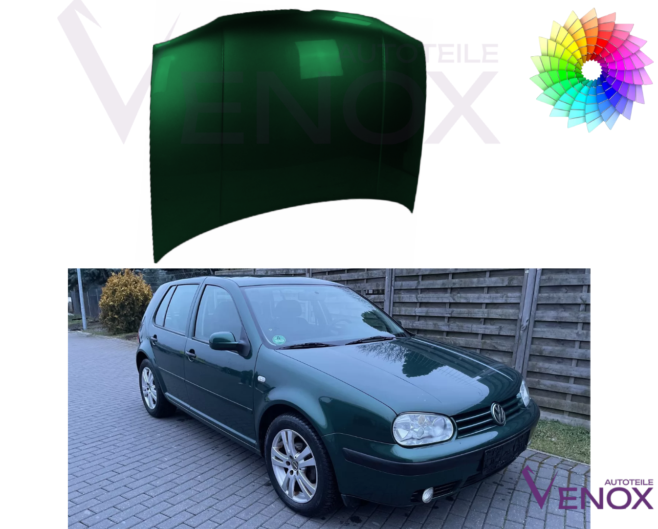 Kapota Vw Golf IV 1997-2006 ľubovoľná farba – Obrázok 2