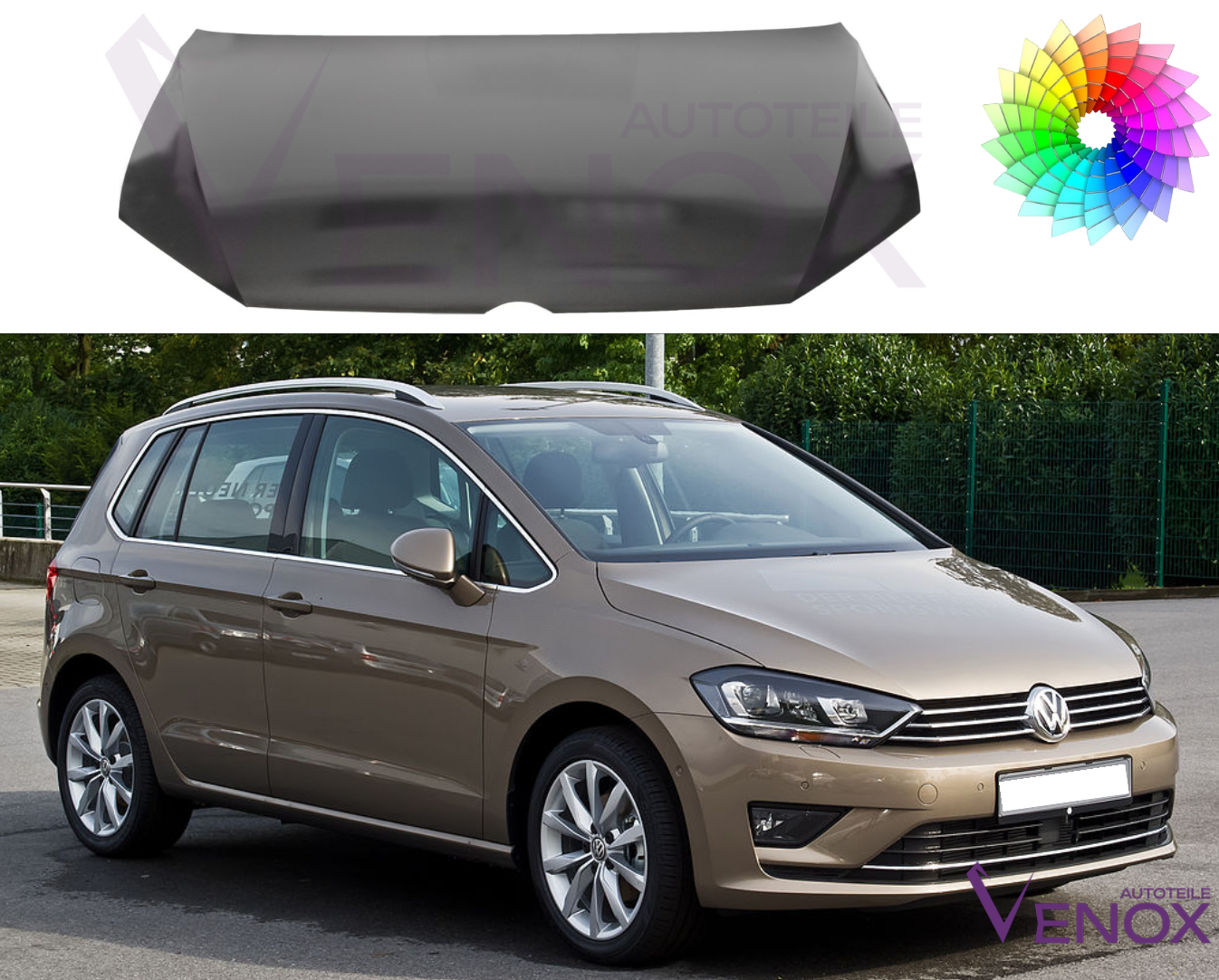 Kapota Vw Golf Sportsvan od 2013 ľubovoľná farba – Obrázok 2