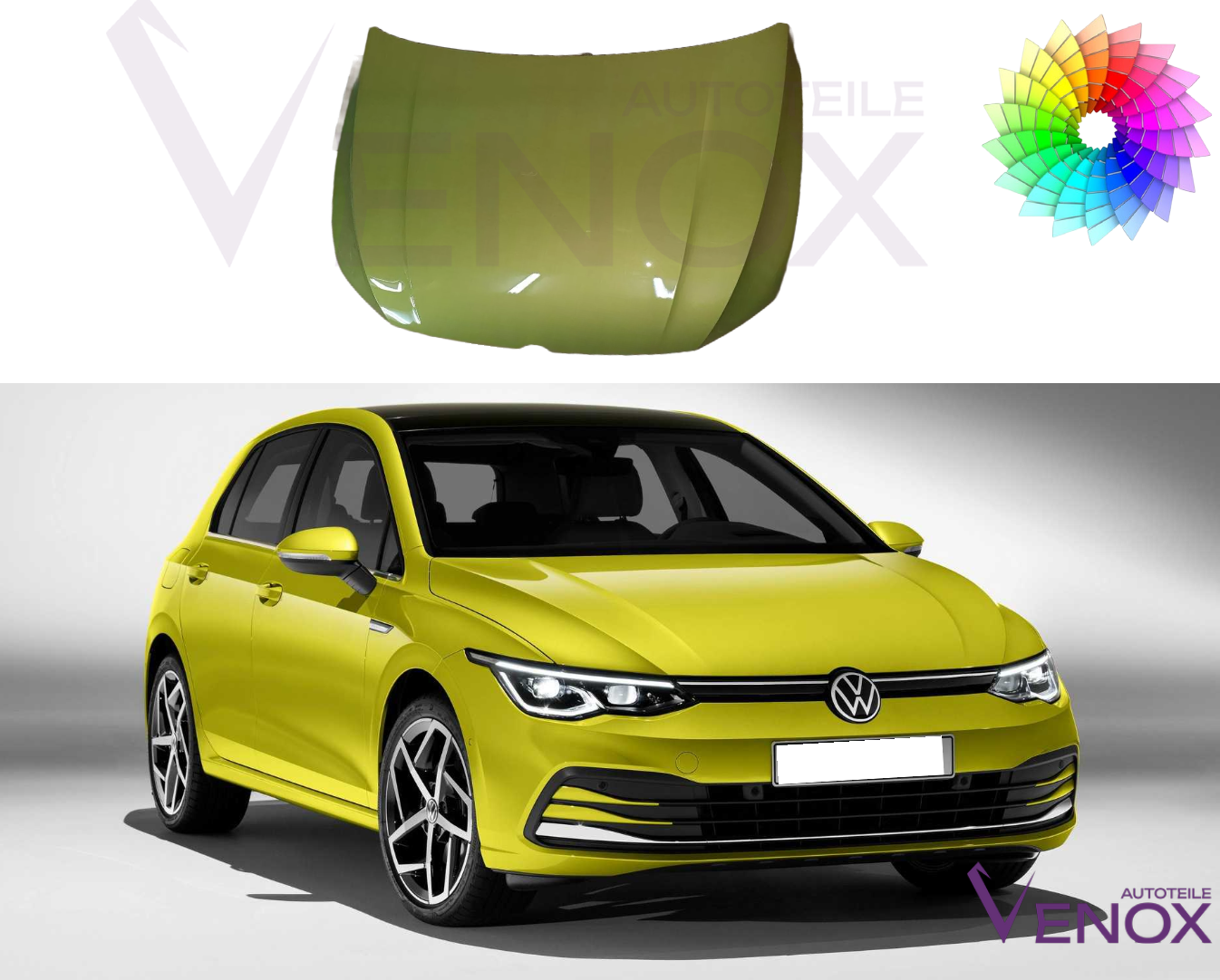 Kapota Vw Golf 8 od 2019 ľubovoľná farba – Obrázok 2