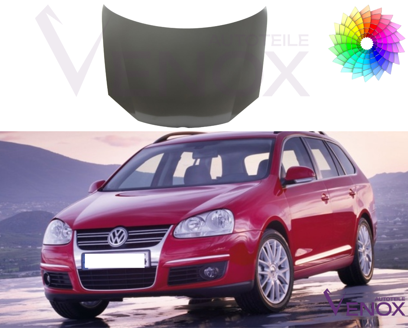 Kapota Vw Golf V Jetta 2005-2010 ľubovoľná farba – Obrázok 2