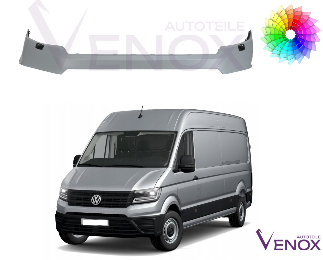 Predný nárazník Vw Crafter od 2017 SR ľubovoľná farba – Obrázok 2
