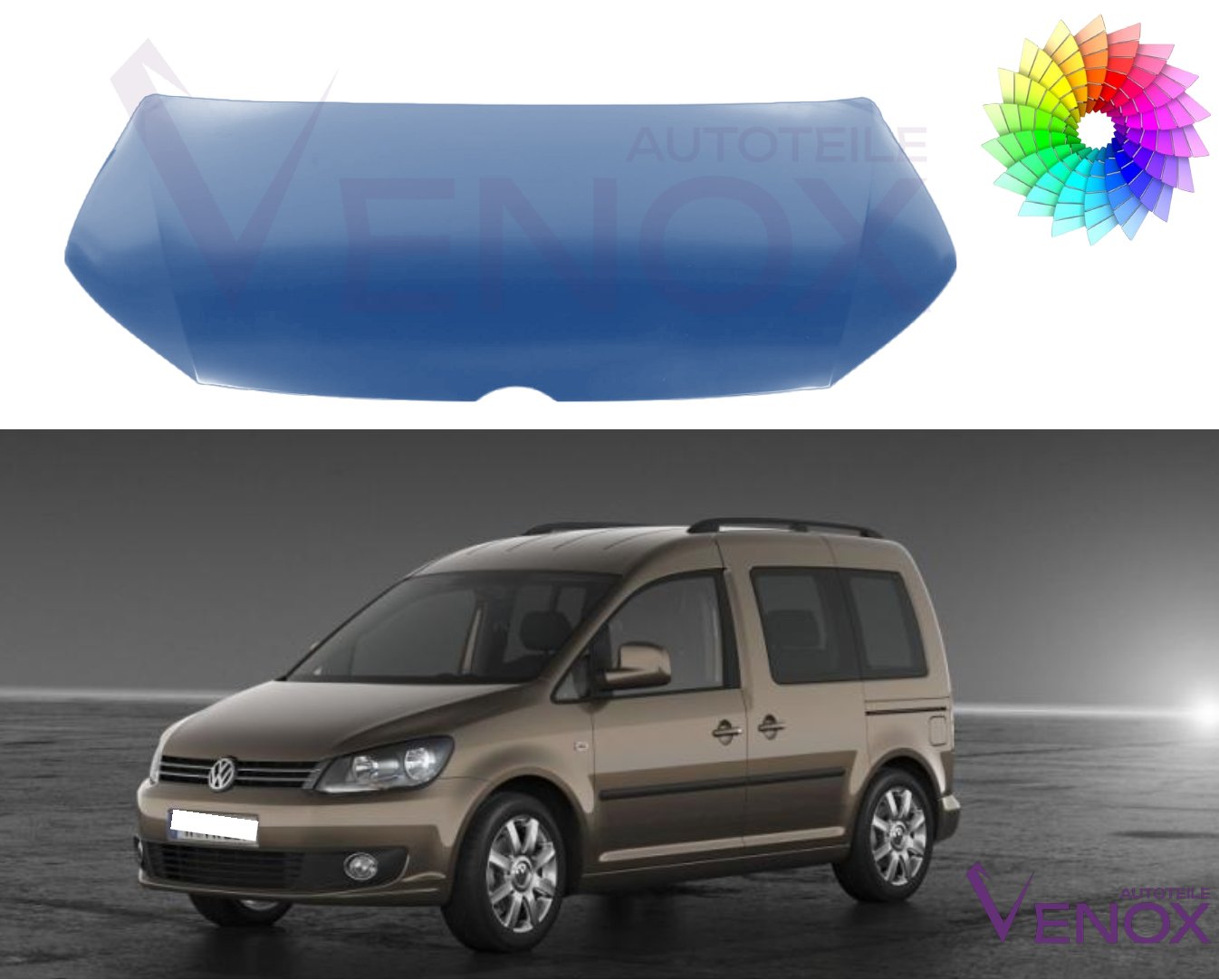 Kapota Vw Caddy 2010-2015 ľubovoľná farba – Obrázok 2