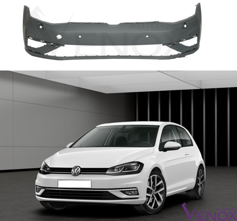 Predný nárazník VW Golf VII 2017-2020 6xPDC SR ľubovoľná farba – Obrázok 2