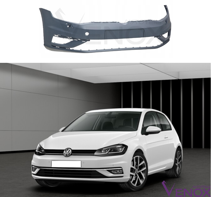 Predný nárazník VW Golf VII 2017-2020 SR ľubovoľná farba – Obrázok 2