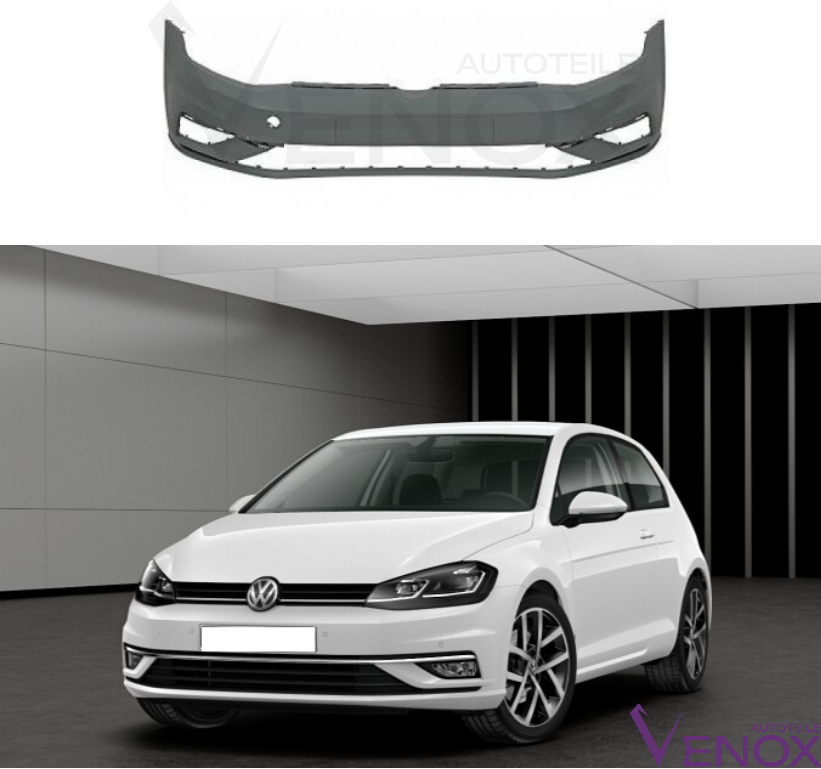 Predný nárazník VW Golf VII 2017-2020 ľubovoľná farba – Obrázok 2