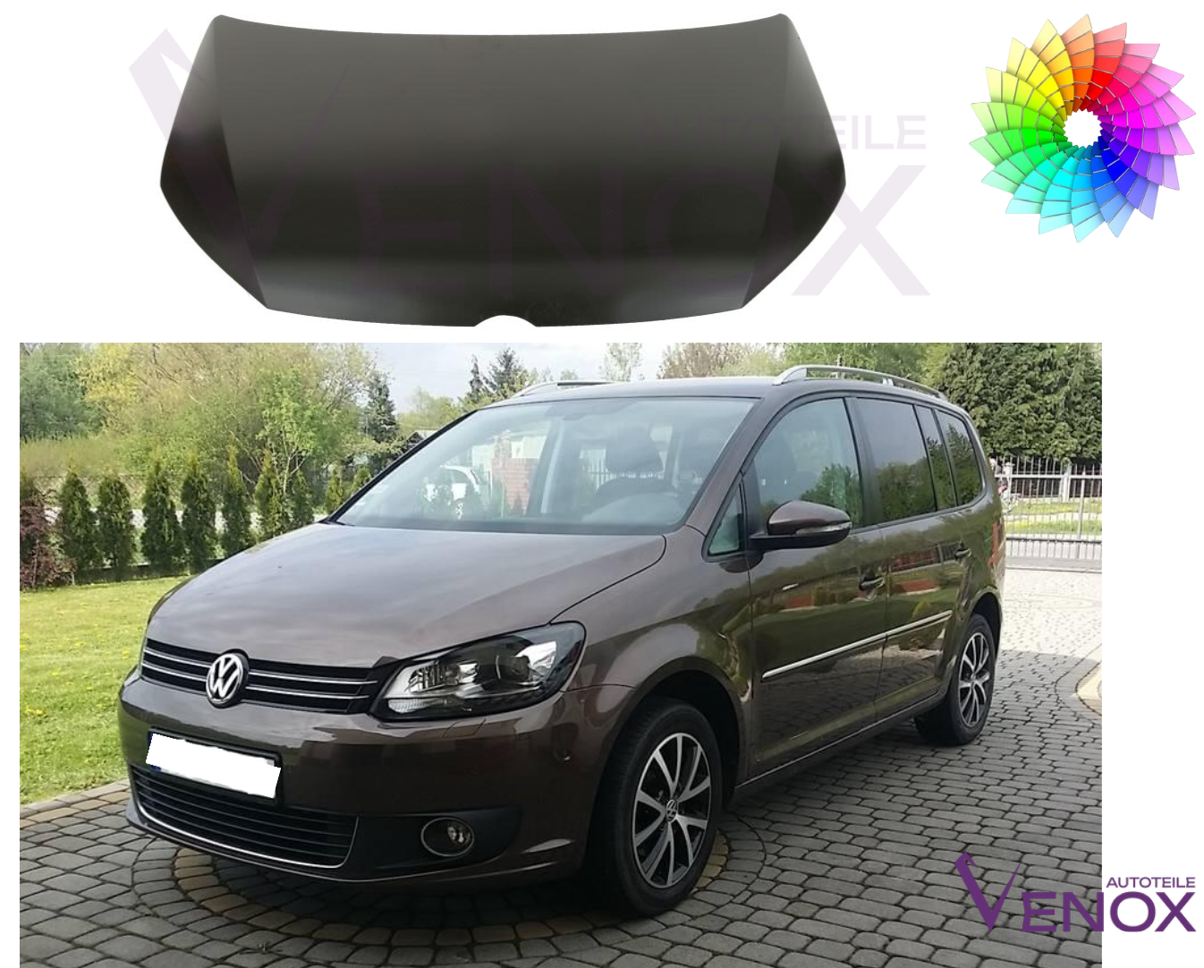 Kapota Vw Touran 1T3 2010-2015 ľubovoľná farba – Obrázok 2