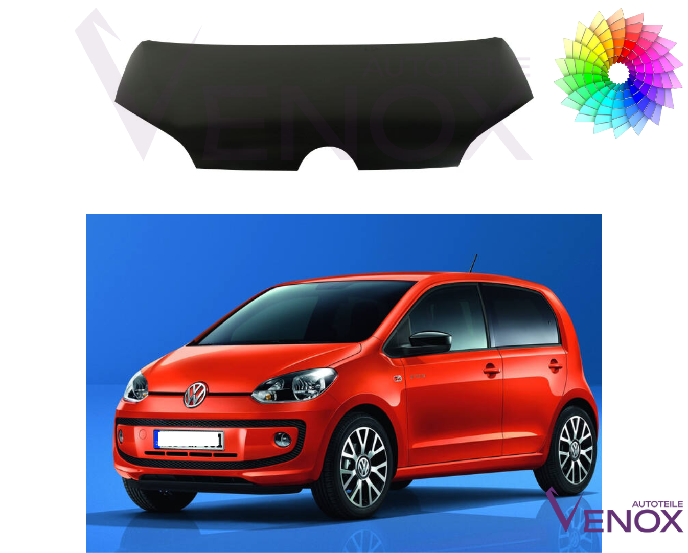 Kapota Vw UP! 2012-2016 ľubovoľná farba – Obrázok 2