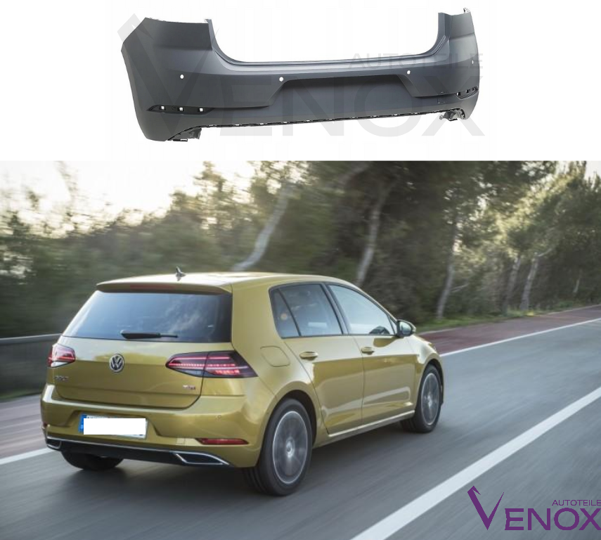 Zadný nárazník VW Golf 7 2017-2020 PDC ľubovoľná farba – Obrázok 2