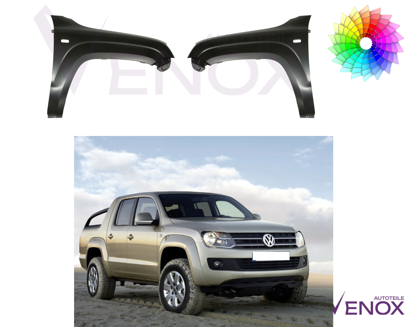 Ľavé krídlo VW Amarok 2010-2017 ľubovoľná farba – Obrázok 2