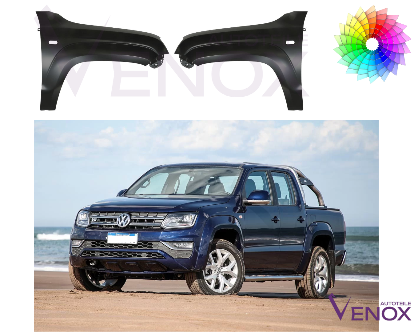 Pravé krídlo VW Amarok z roku 2017 Akákoľvek farba – Obrázok 2