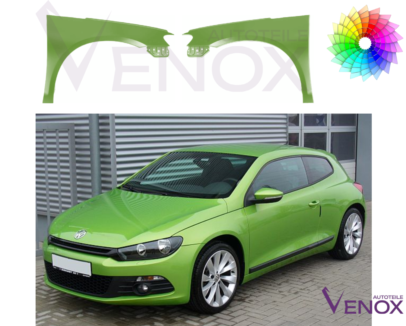VW Scirocco 13 Pravý blatník od 2008 Všetky farby – Obrázok 2