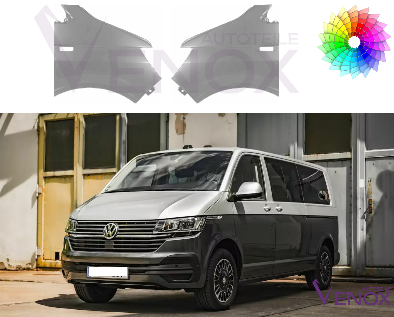 Ľavý blatník VW Transporter T6 od 2015 ľubovoľná farba – Obrázok 2