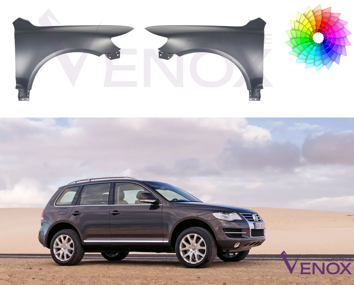 Ľavé krídlo VW Touareg 7L 2007- 2010 ľubovoľná farba – Obrázok 2