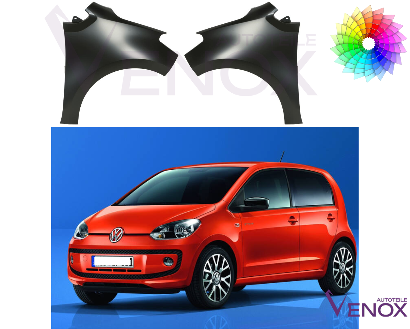 Ľavé krídlo VW SKODA SEAT 12-16 Každá farba – Obrázok 2