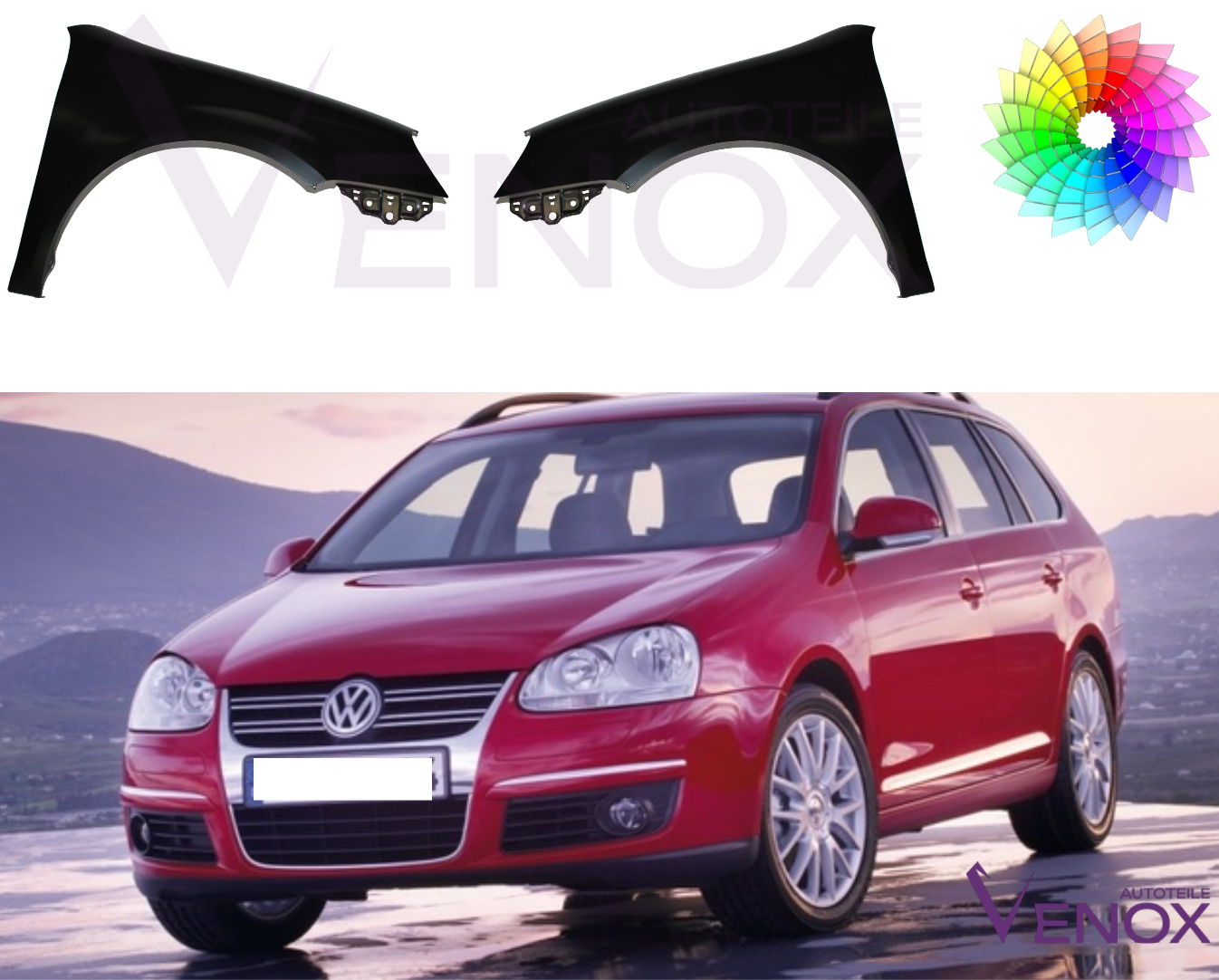 Ľavé krídlo VW GOLF 5 V Variant Jetta 05-10 ľubovoľná farba – Obrázok 2