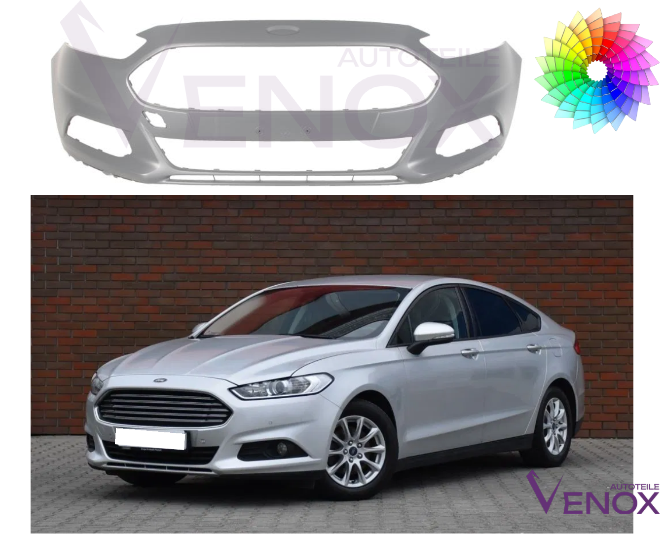 Predný nárazník Ford Mondeo Mk5 od 2014 ľubovoľná farba – Obrázok 2