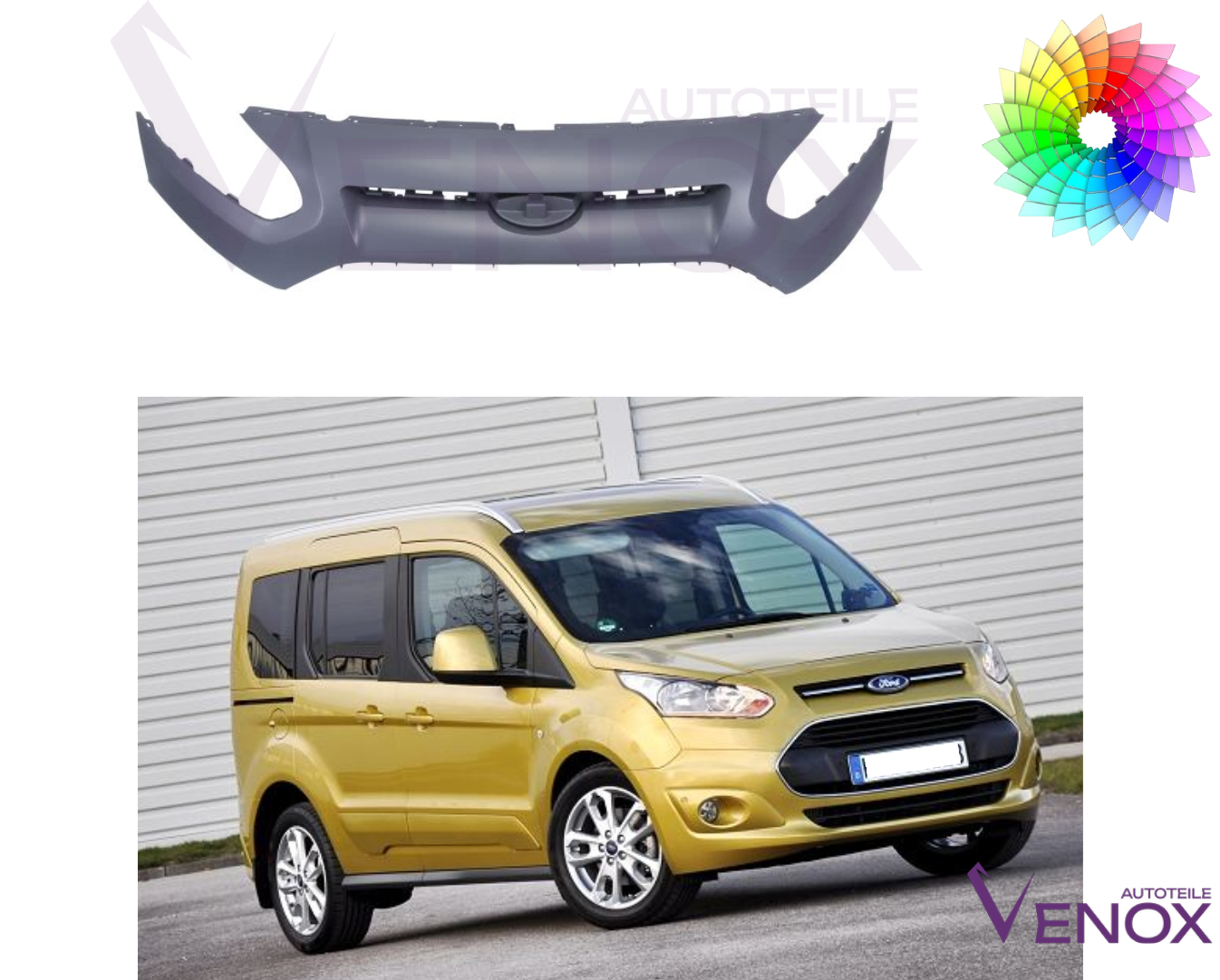 Predný nárazník Ford Transit Tourneo 13-18 ľubovoľná farba – Obrázok 2