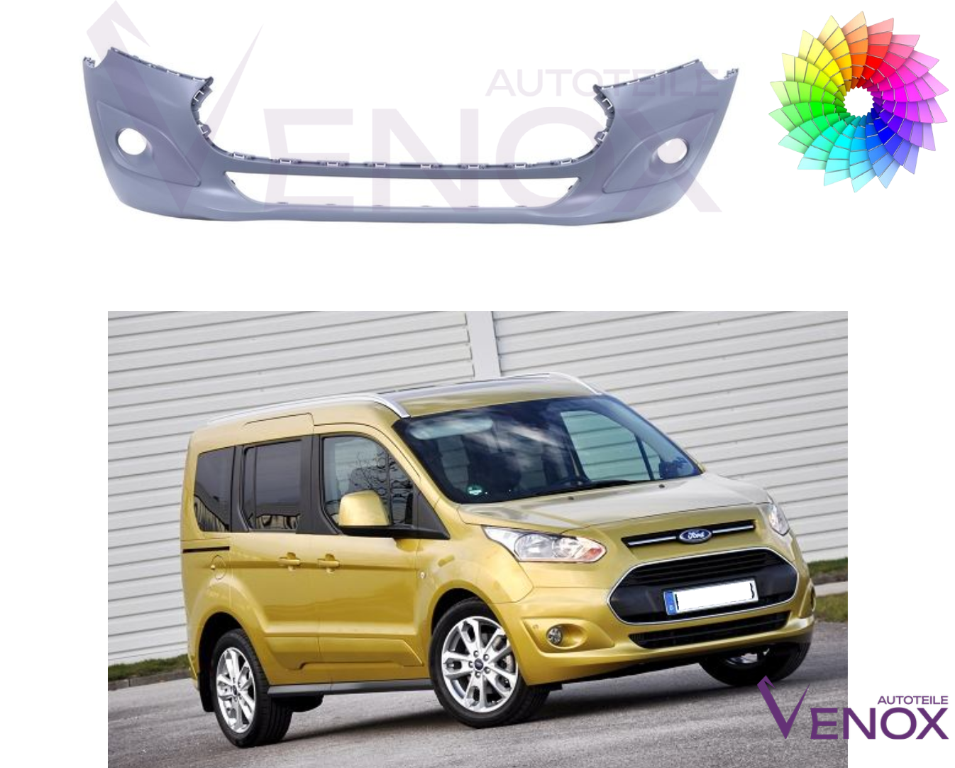 Predný nárazník Ford Transit Tourneo 13-18 ľubovoľná farba – Obrázok 2