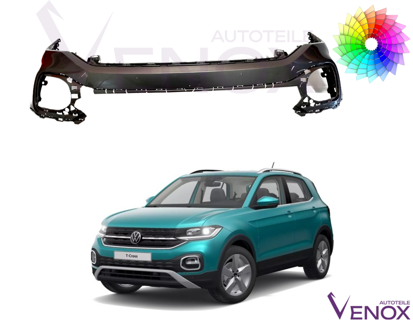 Predný nárazník VW T-Cross od 2019 ľubovoľná farba – Obrázok 2
