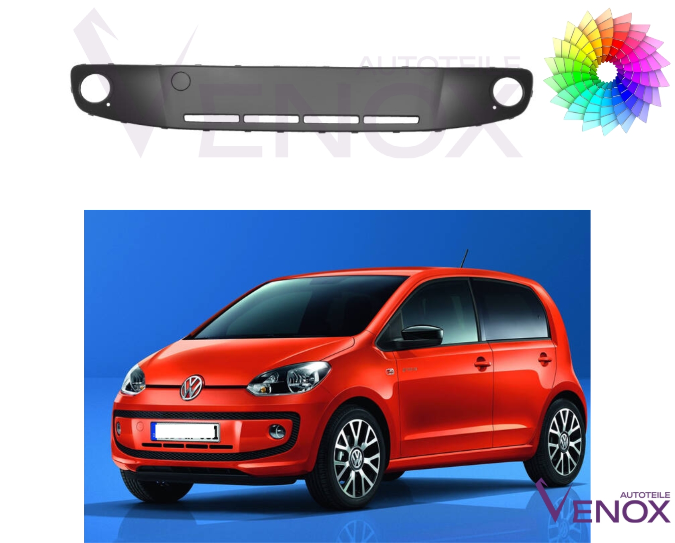 Predný nárazník VW VW UP! 12-16 NSW Akákoľvek farba – Obrázok 2