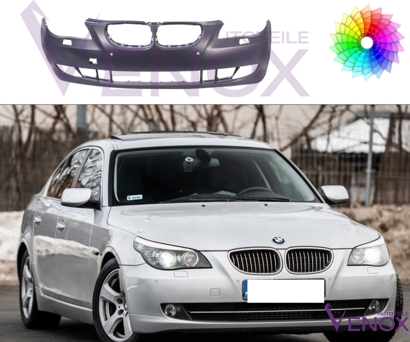 Predný nárazník BMW 5 E60 07-10 SR PDC ľubovoľná farba – Obrázok 2