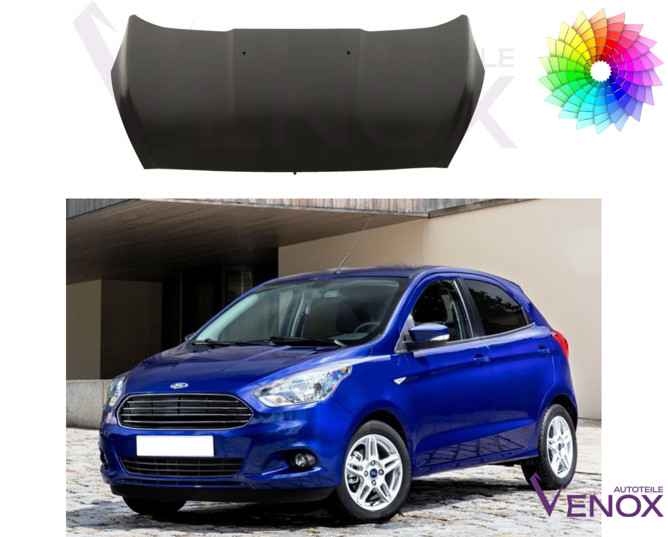 Kapota Ford Ka+ od 2016 ľubovoľná farba – Obrázok 2