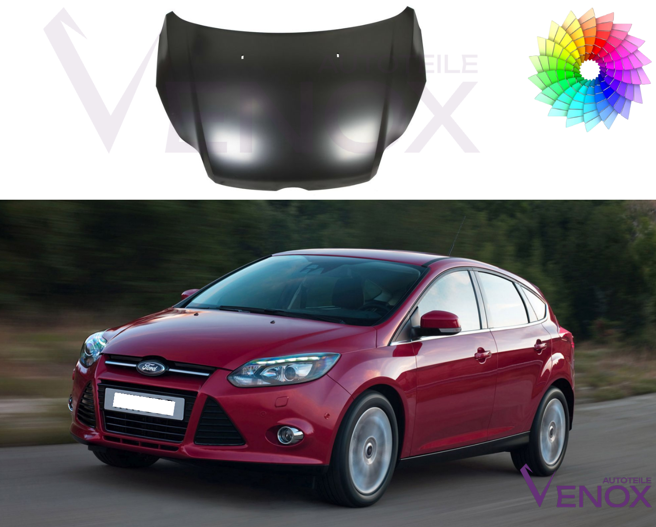 Kapota Ford Focus Mk3 10-14 ľubovoľná farba – Obrázok 2