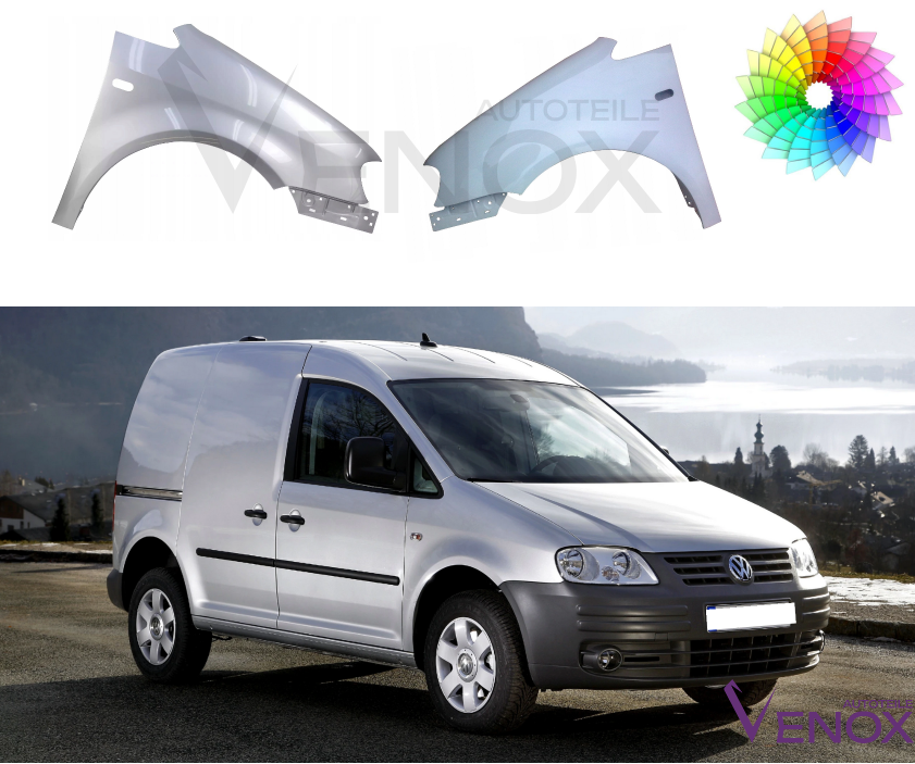 Pravé predné krídlo VW CADDY 04-10 ľubovoľná farba – Obrázok 3